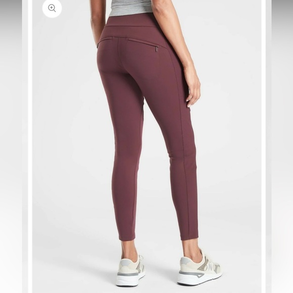 Athleta Headlands Highland Trek Tight in Maroon, Size 0 - Picture 3 of 9